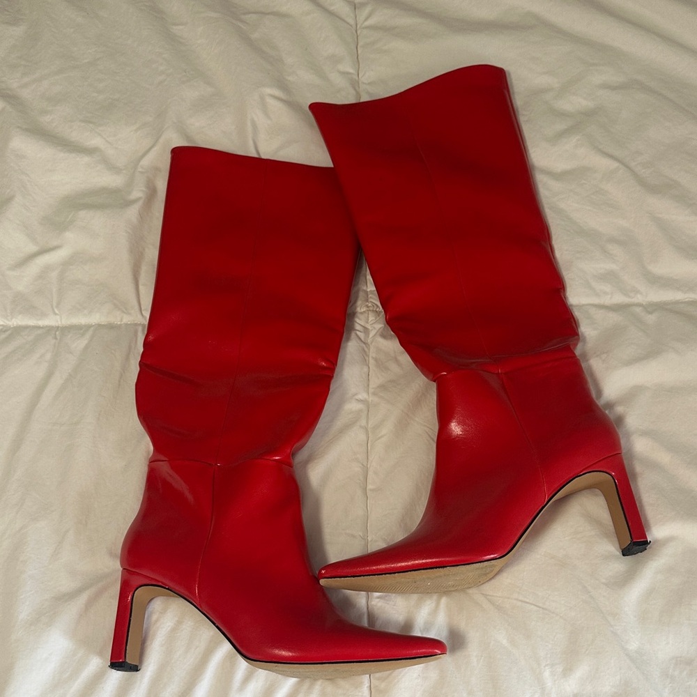 NY&C Red Knee-High Women's Boots